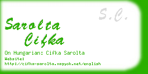 sarolta cifka business card